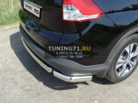 Защита задняя (овальная короткая) 75х42 мм Honda CR-V 2013